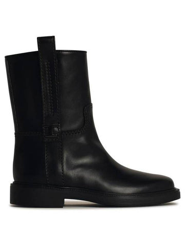 Tod'S Black Leather Ankle Boots - TOD'S - BALAAN 1