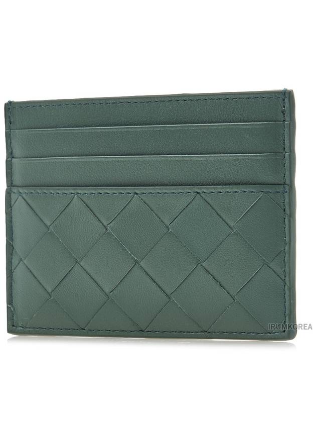 Intrecciato Leather Card Wallet Aloe - BOTTEGA VENETA - BALAAN 3