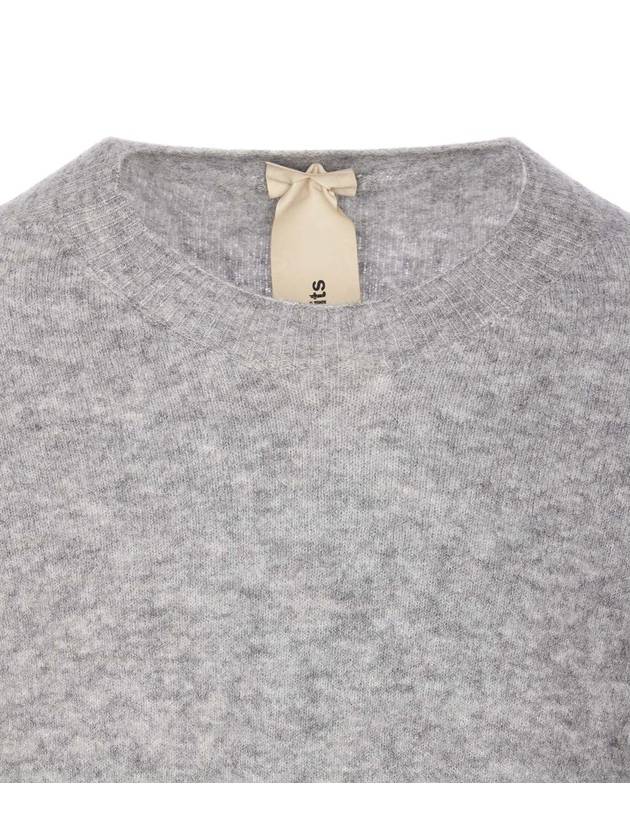 Crew Neck Knit Top Grey - TEN C - BALAAN 5