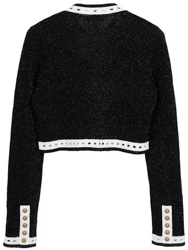 Contrast Trim Cardigan Black - BALMAIN - BALAAN 3