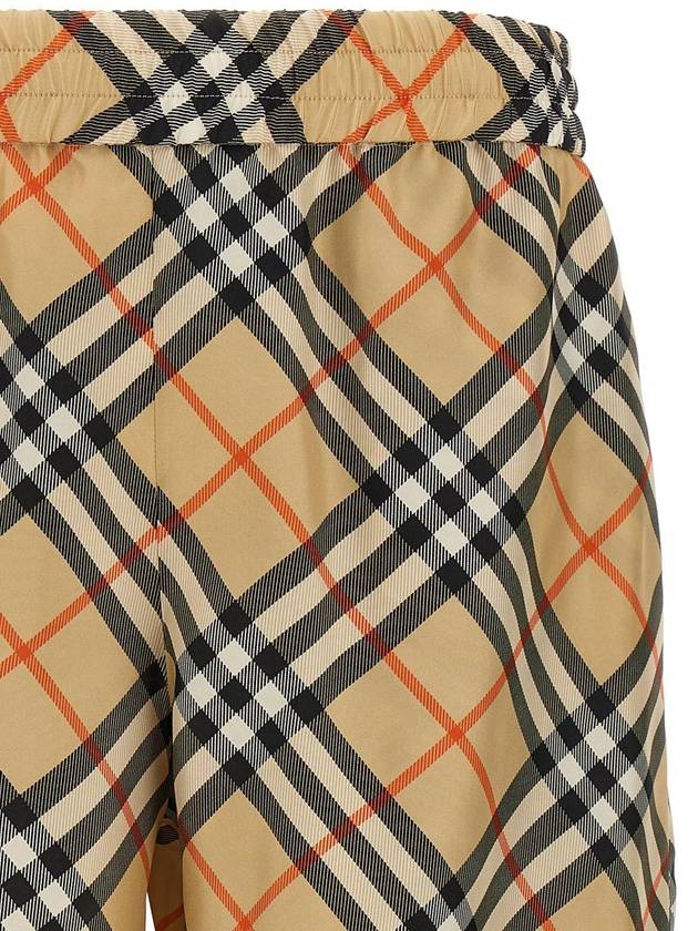 Burberry Check Silk Bermuda Shorts - BURBERRY - BALAAN 3