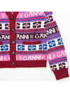 Women s graphic logo cardigan multi K2122 - GANNI - BALAAN 6