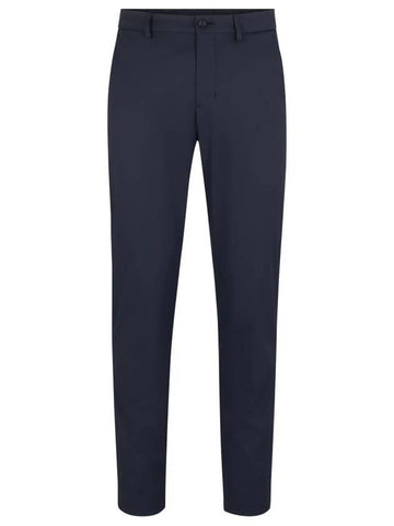 Hidden Drawcord Tapered Regular Fit Straight Pants Navy - HUGO BOSS - BALAAN 1