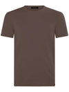 Cotton Crew Neck Short Sleeve T-Shirt Nude - TOM FORD - BALAAN 1