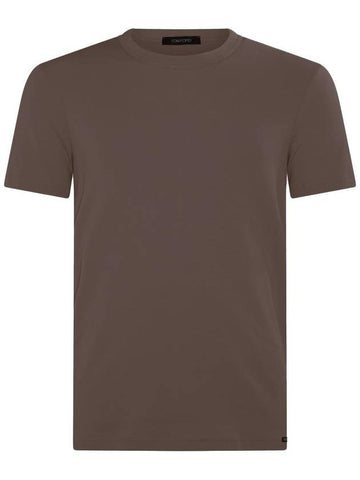 Cotton Crew Neck Short Sleeve T-Shirt Nude - TOM FORD - BALAAN 1