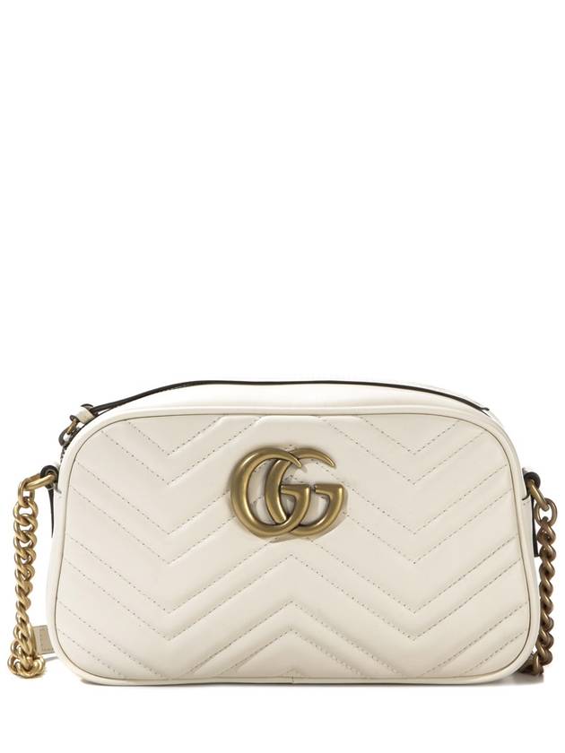 GG Marmont Matelasse Small Chain Shoulder Bag White - GUCCI - BALAAN 2