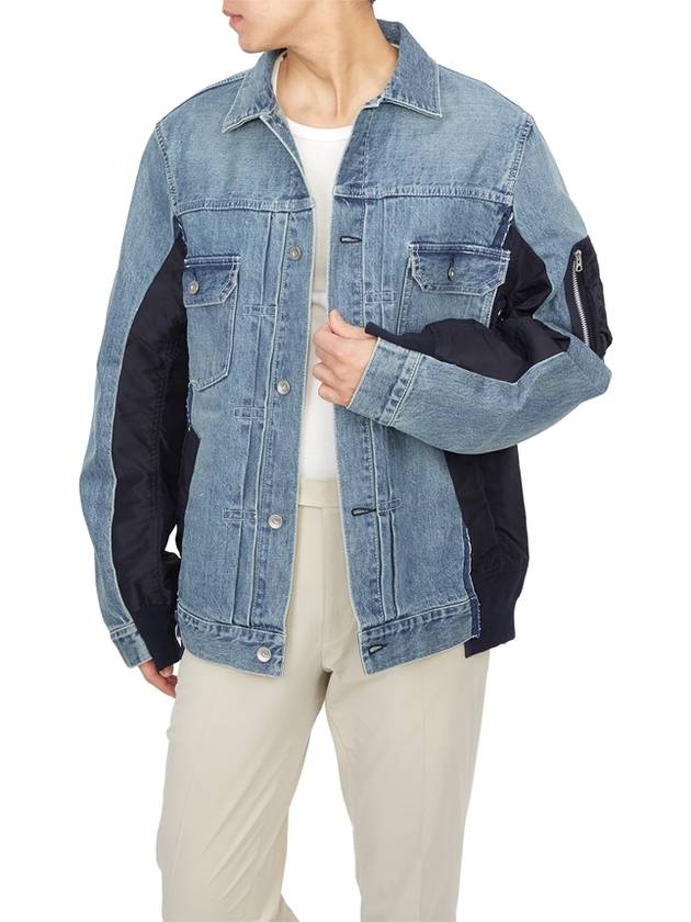 Men's Denim Jacket Blue - SACAI - BALAAN 8