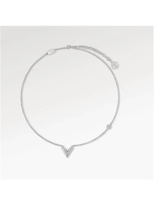 Essential V Supple Necklace Silver - LOUIS VUITTON - BALAAN 2