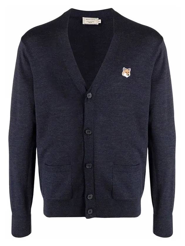 Fox Head Patch Classic Cardigan Navy - MAISON KITSUNE - BALAAN 2