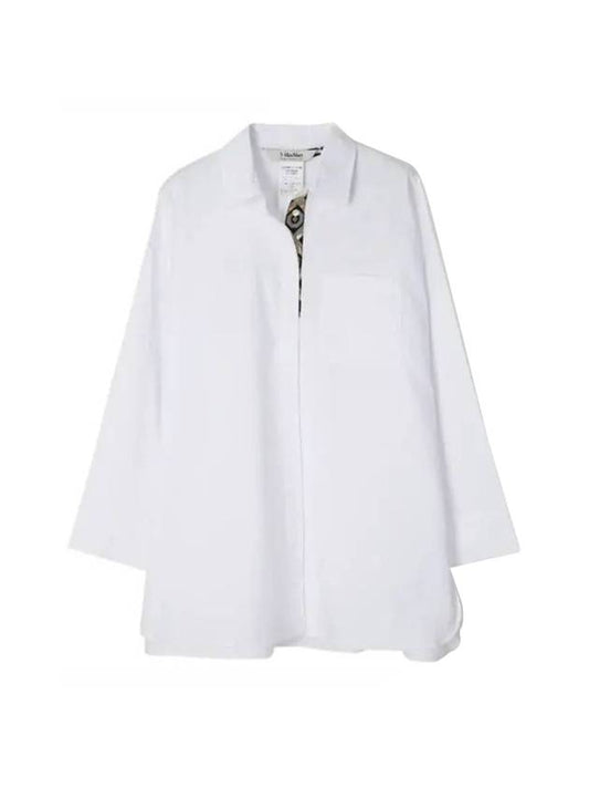 Sylvie Cotton Shirt Long Sleeve White - MAX MARA - BALAAN 1