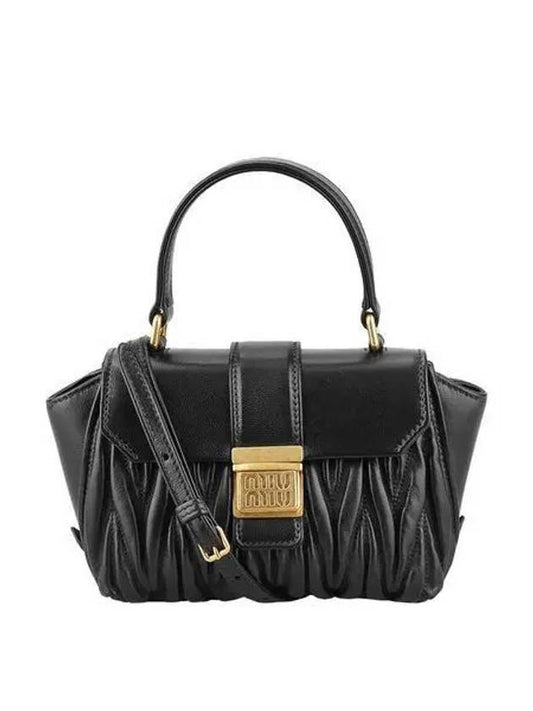 Materasse Nappa Leather Mini Shoulder Bag Black - MIU MIU - BALAAN 2