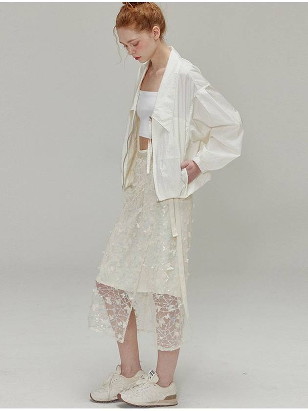 Butterfly sequin wrap skirt set_Cream - OPENING SUNSHINE - BALAAN 3