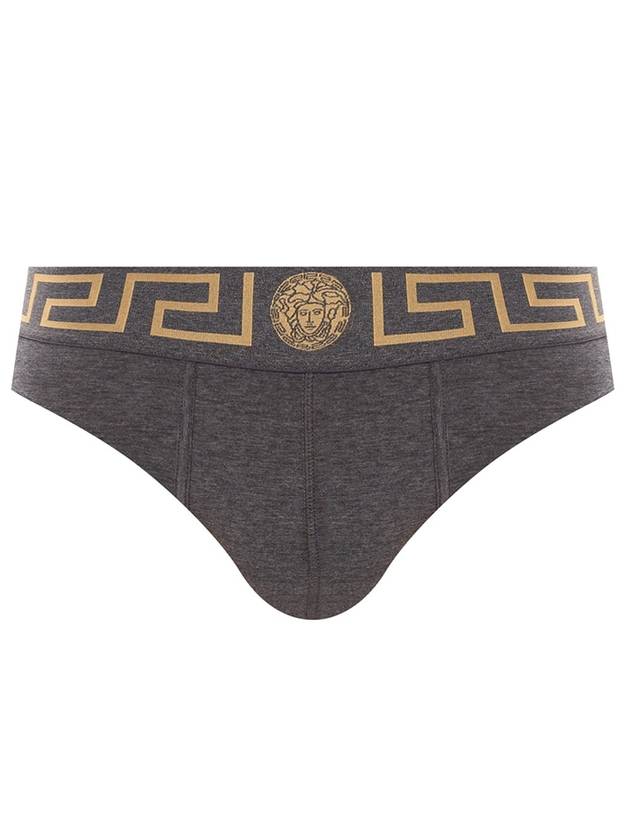 Men's Greca Border Brief Melange - VERSACE - BALAAN.