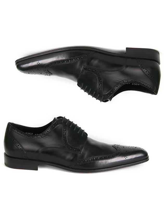 Men's Leather Brogues Black - DOLCE&GABBANA - BALAAN 3