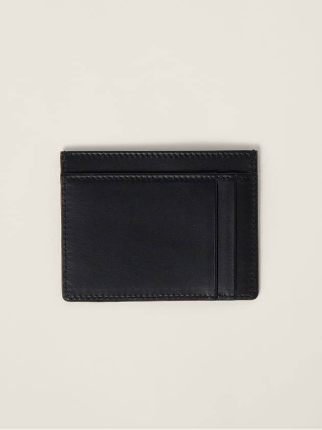 Leather Card Wallet Black - MIU MIU - BALAAN 3