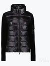 Padded Wool Cardigan Black - MONCLER - BALAAN 2