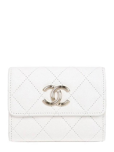 White gold caviar flap card wallet AP3141 00065 - CHANEL - BALAAN 1