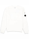 Brushed Emerized Diagonal Fleece Sweatshirt White - CP COMPANY - BALAAN 2