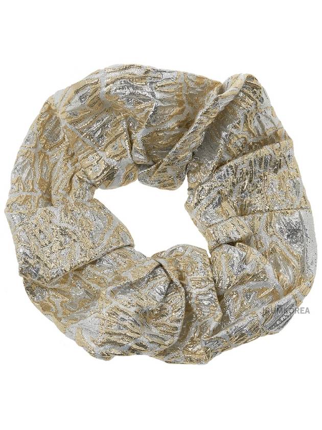 Metallic Hair Scrunchie Gold Silver - GANNI - BALAAN 4