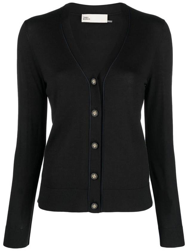 Simone Knit Cardigan Black - TORY BURCH - BALAAN 2