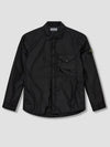 Logo Patch Zip Up Jacket Black - STONE ISLAND - BALAAN 3