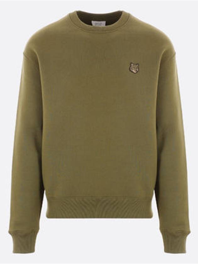 Bold Fox Head Cotton Sweatshirt Green - MAISON KITSUNE - BALAAN 2