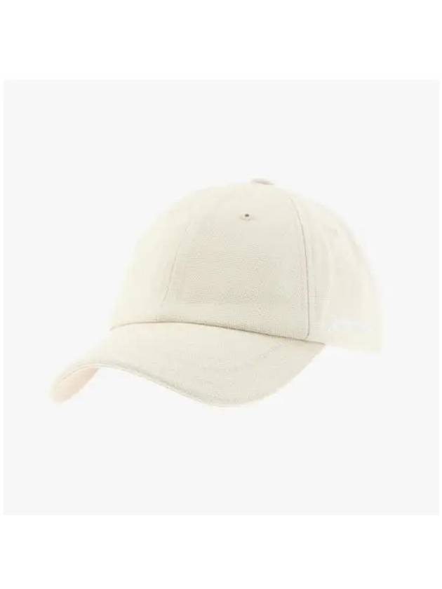 La Casquette Embroidered Logo Signature Ball Cap White - JACQUEMUS - BALAAN 4