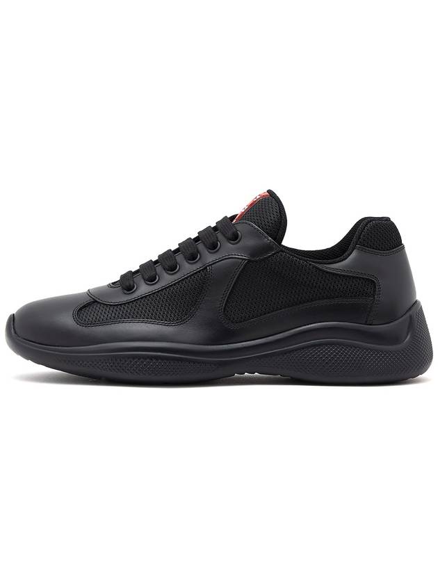 America's Cup Leather Low Top Sneakers Black - PRADA - BALAAN 4