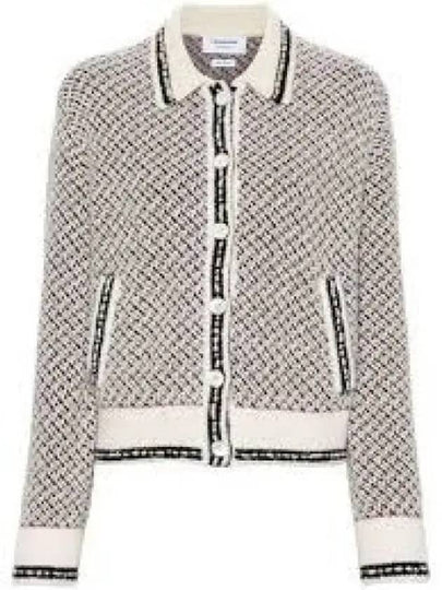 Spread Collar Tweed Virgin Wool Bomber Jacket - THOM BROWNE - BALAAN 2