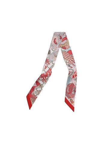 Splash Park Silk Twilly Scarf Rouge - HERMES - BALAAN 1