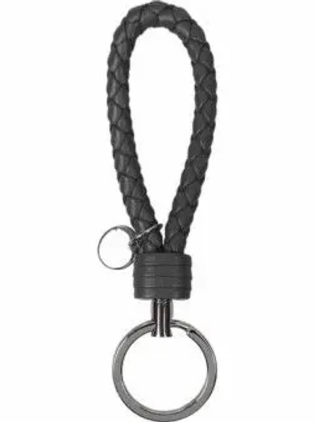 Intrecciato Leather Key Holder Grey - BOTTEGA VENETA - BALAAN 2