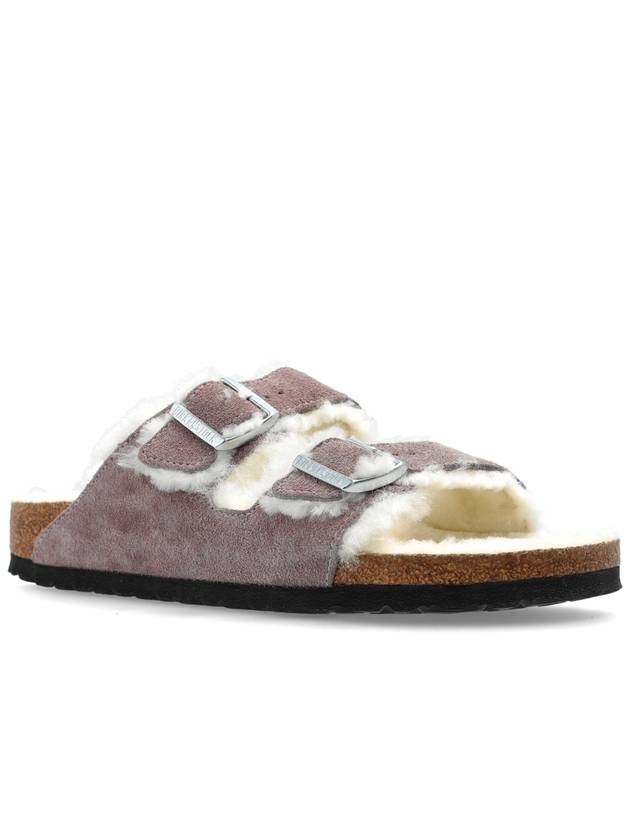 Birkenstock Slides Arizona Shearling, Women's, Purple - BIRKENSTOCK - BALAAN 4