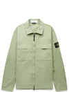 Wappen Patch Double Pocket Cotton Zip-Up Jacket Green - STONE ISLAND - BALAAN 2