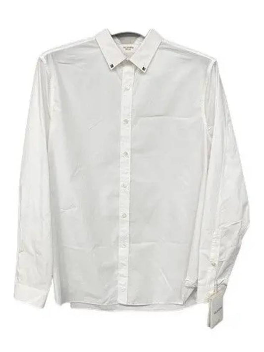Rockstud Long Sleeve Shirt White - VALENTINO - BALAAN.