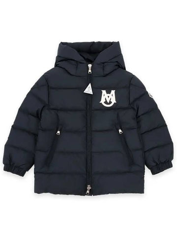 Kids MARK Hooded Padded Jacket Navy 1A00020 5968E 742 8 10A - MONCLER - BALAAN 1