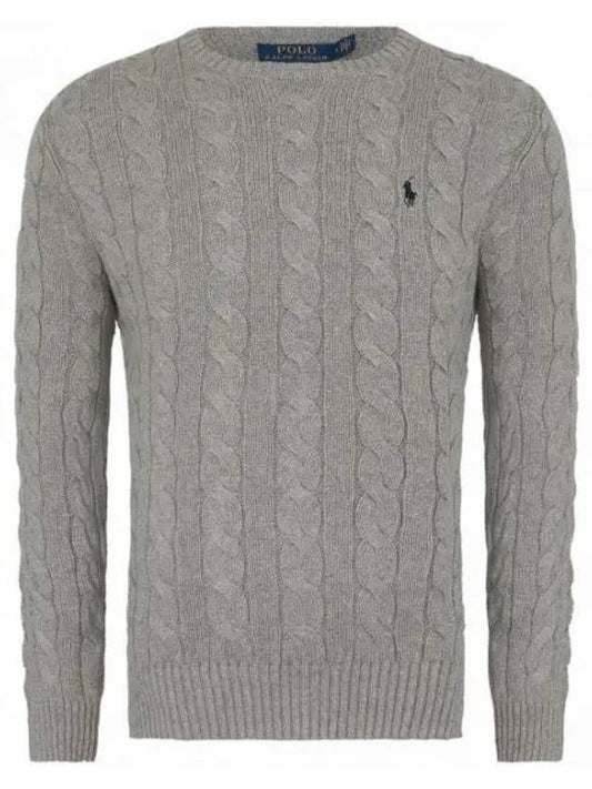Men's Sweatshirt Logo Knit Top Gray - POLO RALPH LAUREN - BALAAN 2