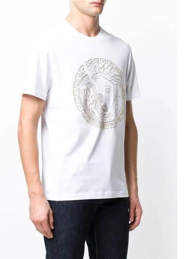 A81884 Stud Medusa Logo Short Sleeve TShirt - VERSACE - BALAAN 3