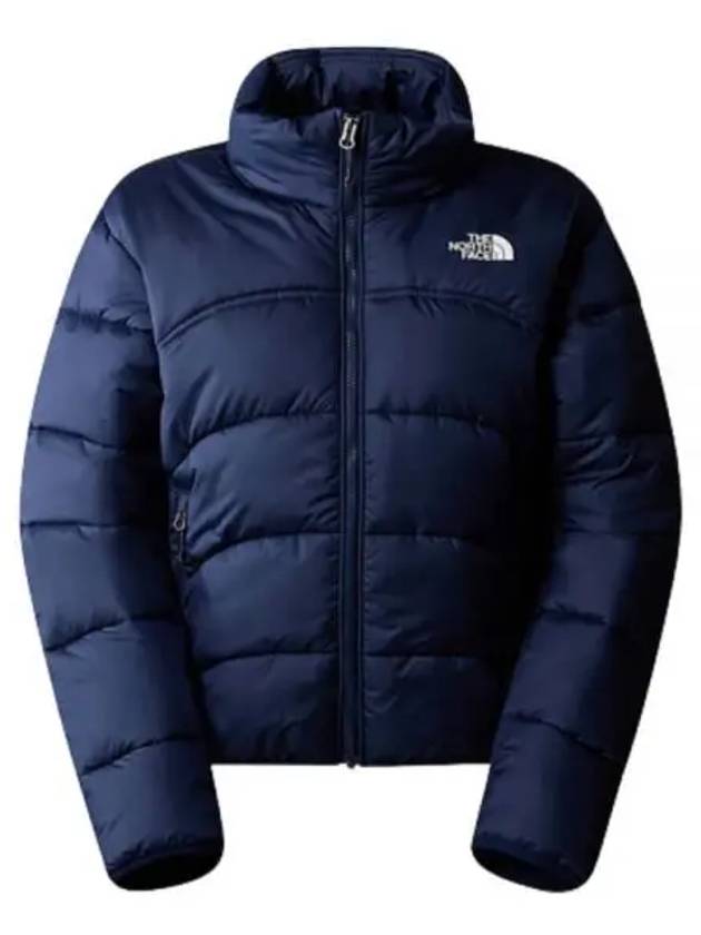 Women's Logo Print Side Zip Pockets Padding Navy - THE NORTH FACE - BALAAN 1