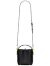 Le 37 Signature Logo Shiny Leather Small Bucket Bag Black - SAINT LAURENT - BALAAN 4