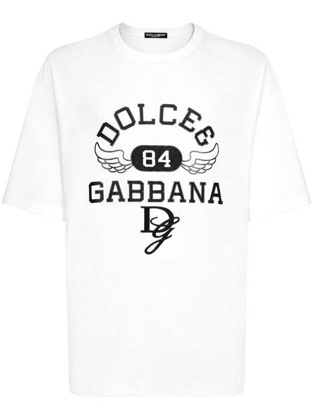 Dolce & Gabbana Cotton T-Shirt With Logo Print - DOLCE&GABBANA - BALAAN 1