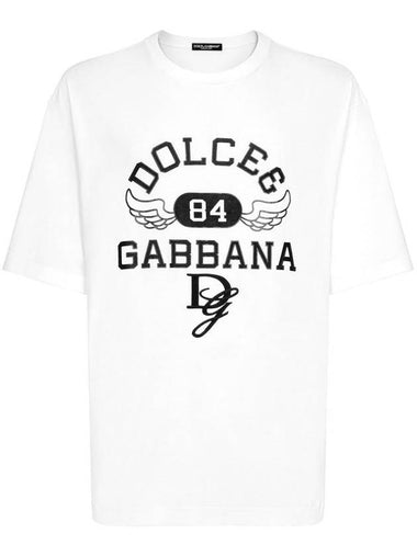 Dolce & Gabbana Cotton T-Shirt With Logo Print - DOLCE&GABBANA - BALAAN 1