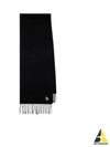 Zebra Logo Patch Wool Muffler Black - PAUL SMITH - BALAAN 2