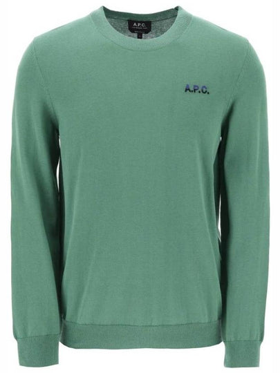 Embroidered Logo Knit Top Green - A.P.C. - BALAAN 2