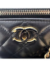 24 Years Women s Vanity Mini Bag Cross Chain Adjustable Black Gold LUX2407021 - CHANEL - BALAAN 6