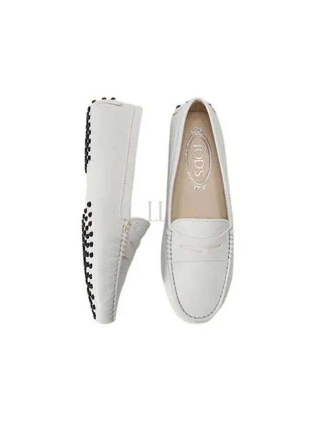 Women's Gommino Leather Driving Shoes White - TOD'S - BALAAN 2