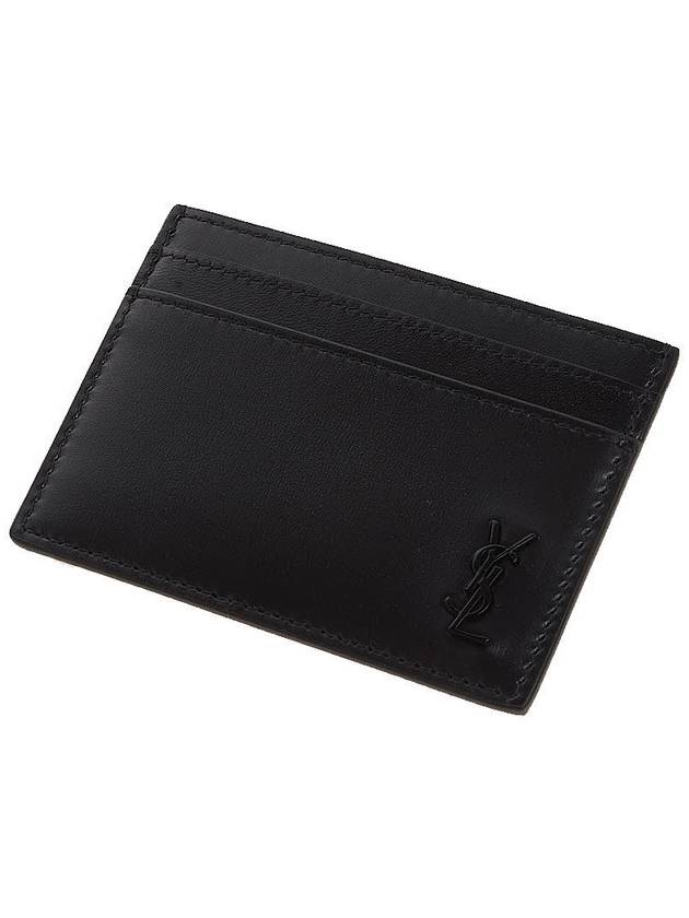 Mini Monogram Card Wallet Black - SAINT LAURENT - BALAAN 5