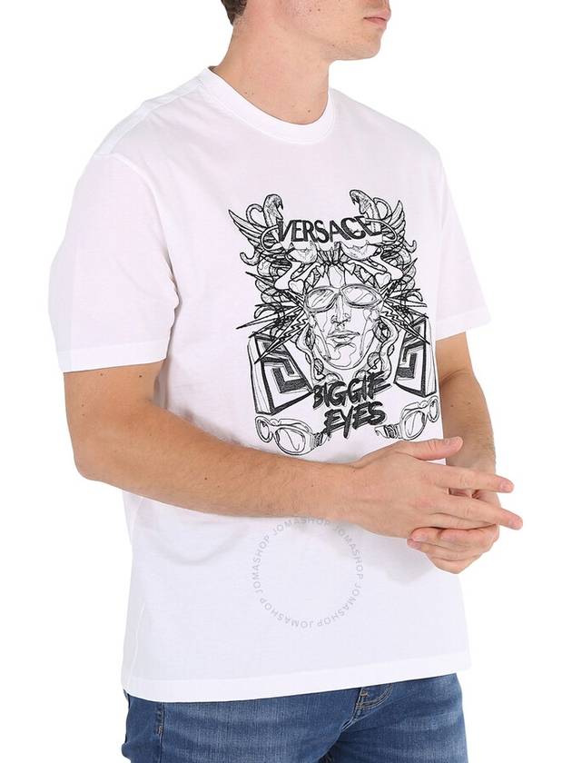 Cotton Medusa Logo Printing Short Sleeve T-Shirt White - VERSACE - BALAAN 3