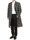 Men's Prince Of Wales Lambswool Single Coat Medium Grey - THOM BROWNE - BALAAN 7