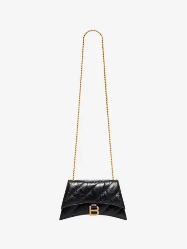 Crush XS Chain Quilted Shoulder Bag Black - BALENCIAGA - BALAAN 2