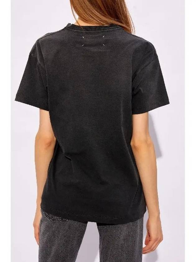 Reverse Logo Short Sleeve T-Shirt Washed Black - MAISON MARGIELA - BALAAN 5